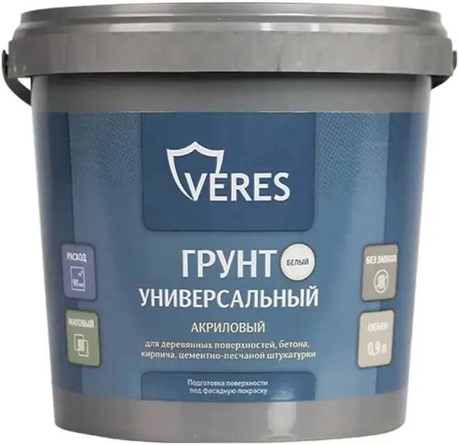 Veres грунт универсальный акриловый (900 мл) белый