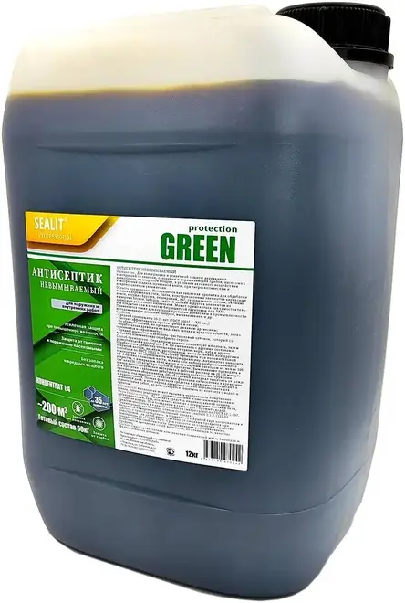 Sealit Professional Green антисептик-концентрат невымываемый 1:4 (12 кг) зеленый
