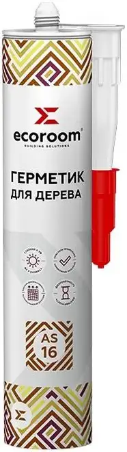 Ecoroom AS-16 герметик акриловый для дерева (310 мл) белый