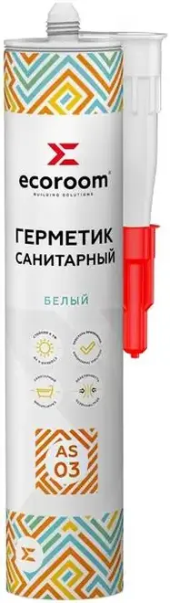 Ecoroom AS герметик акриловый санитарный (310 мл) белый