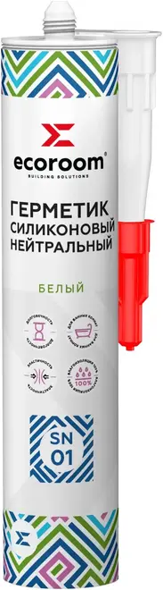 Ecoroom SN герметик силиконовый нейтральный (260 мл) белый