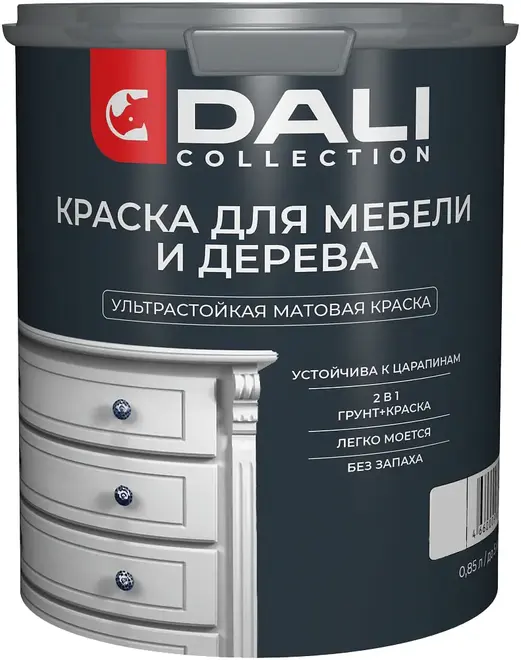 Dali Collection краска для мебели и дерева (850 мл) бесцветная
