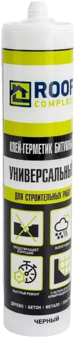 Roof Complect клей-герметик битумный универсальный (300 мл)