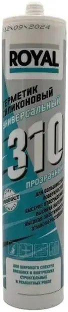 Royal 310 герметик силиконовый универсальный (280 мл) бесцветный