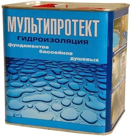Мультипротект гидроизоляция фундаментов, бассейнов, душевых (2.4 л)