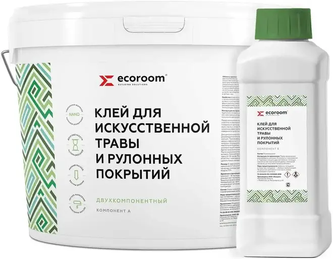 Ecoroom клей для искусственной травы и рулонных покрытий (10 (9 + 1) кг)