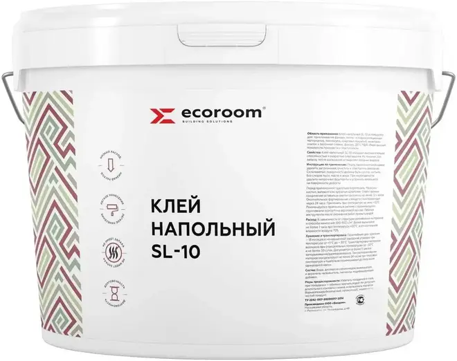 Ecoroom SL-10 клей напольный (10 кг)