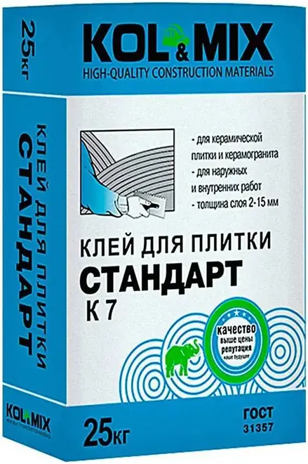 Kolmix K7 Стандарт клей для плитки (25 кг)