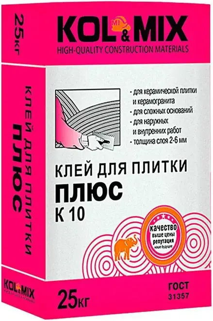 Kolmix K10 Плюс клей для плитки (25 кг)