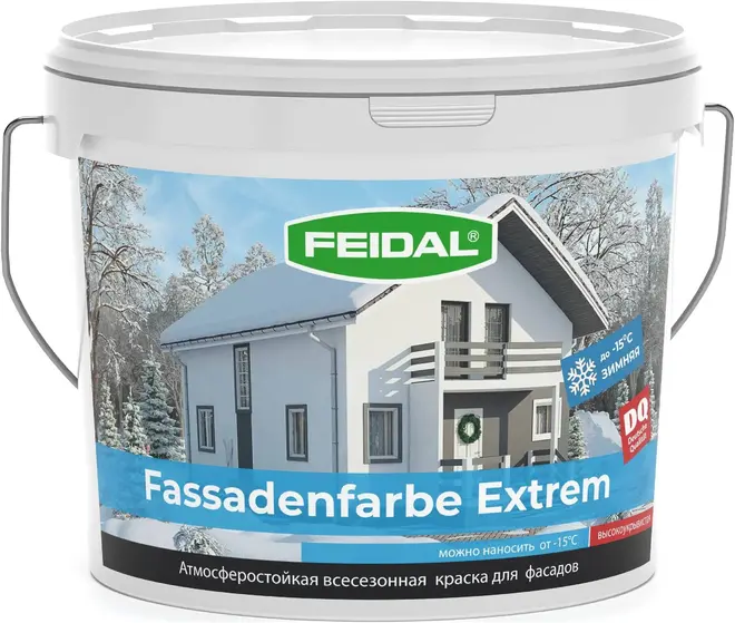 Feidal Fassadenfarbe Extrem краска всесезонная атмосферостойкая для фасадов (10 л)