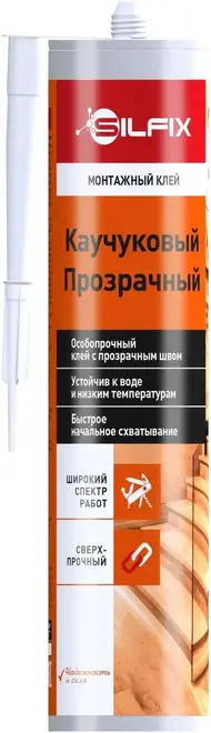 Sila Silfix клей монтажный каучуковый прозрачный (280 мл)