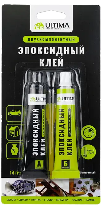 Ultima Epoxy клей эпоксидный 2-комп (14 г (7 г + 7 г) черный