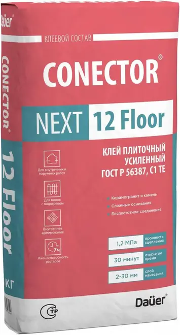 Dauer Conector Next 12 Floor клей плиточный усиленный (25 кг) зимний