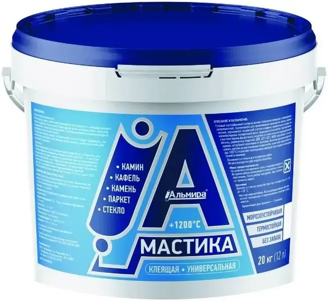 Альмира 1200°С мастика клеящая универсальная термостойкая (20 кг)