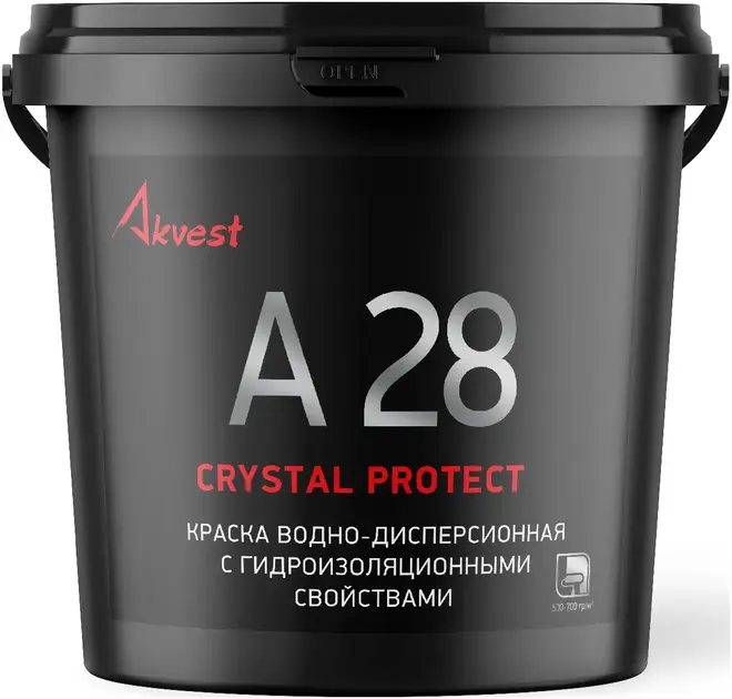 Аквест А 28 Crystal Protect краска водно-дисперсионная с гидроизоляционными свойствами (10 кг) бесцветная