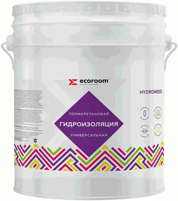 Ecoroom Hydroneed гидроизоляция полиуретановая универсальная (10 кг)