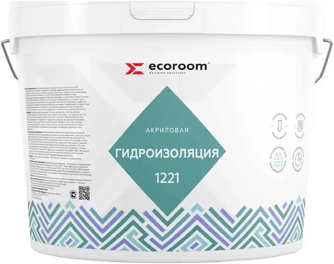 Ecoroom 1221 гидроизоляция акриловая (7 кг)