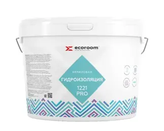 Ecoroom 1221 Pro гидроизоляция акриловая с армирующим волокном (7 кг)