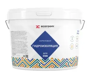 Ecoroom 1221 Pro гидроизоляция акриловая с армирующим волокном для osb (7 кг)