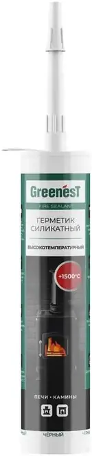 Greenest Fire Sealant +1500°С герметик силикатный высокотемпературный для печей и каминов (260 мл)