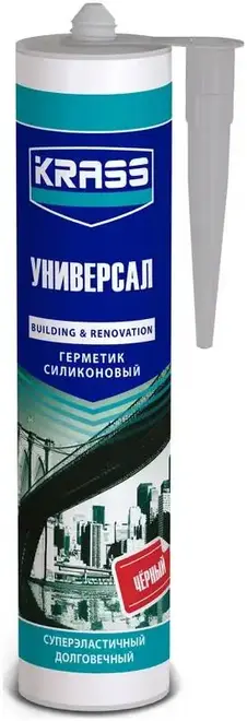 Krass Универсал герметик силиконовый (300 мл) черный Россия