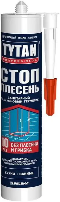 Титан Professional Стоп Плесень герметик силиконовый санитарный нейтральный (280 мл) бесцветный