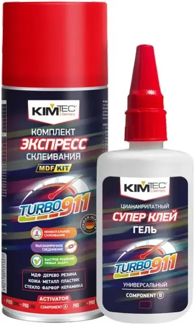 Kim Tec Turbo 911 комплект экспресс склеивания (125 г + 400 мл)