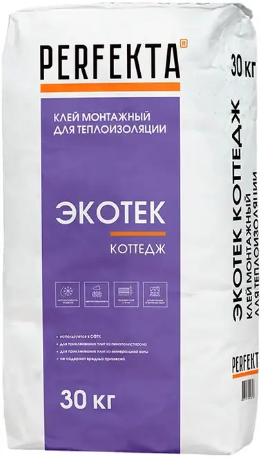 Perfekta Экотек Коттедж клей монтажный для теплоизоляции (30 кг) летний
