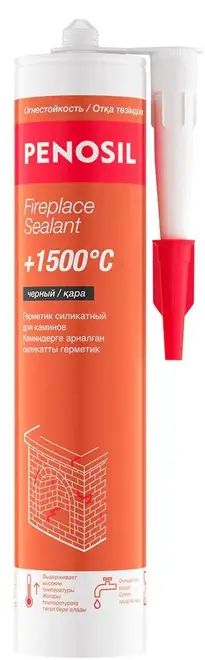 Penosil +1500°C Fireplace Sealant герметик силикатный для каминов (280 мл)