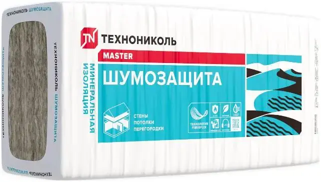 Технониколь Master Шумозащита плита минераловатная звукоизоляционная (0.61*1.2 м/50 мм)