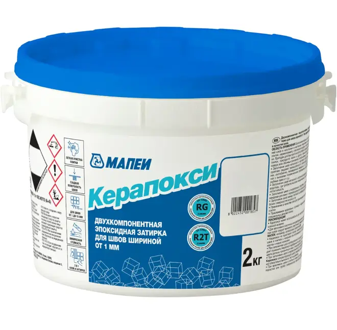 Mapei Kerapoxy клей-затирка швов эпоксидный (2 кг) серый Лондон №119