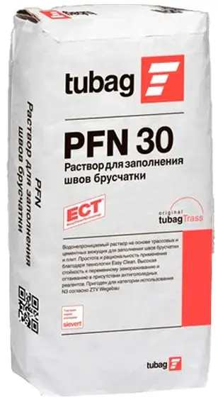 Tubag PFV 30 раствор для заполнения швов брусчатки (27.5 кг (25 кг + 2.5 л) каменно-серый Steingrau