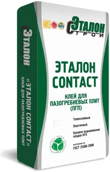 Эталон Contact клей для пазогребневых плит и гипсокартона (30 кг) летний