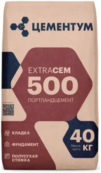 Цементум Holcim М-500 Extracem портландцемент (40 кг)