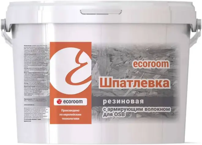 Ecoroom шпатлевка резиновая с армирующими волокнами для osb (7 кг)