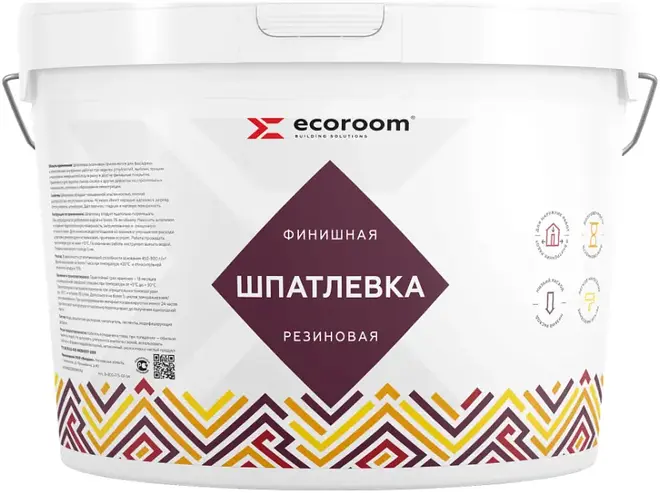 Ecoroom шпатлевка резиновая финишная (7 кг)