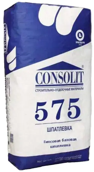Консолит 575 шпатлевка гипсовая базовая (30 кг)
