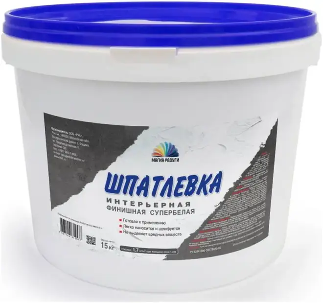 Магия Радуги шпатлевка полимерная интерьерная финишная (15 кг)
