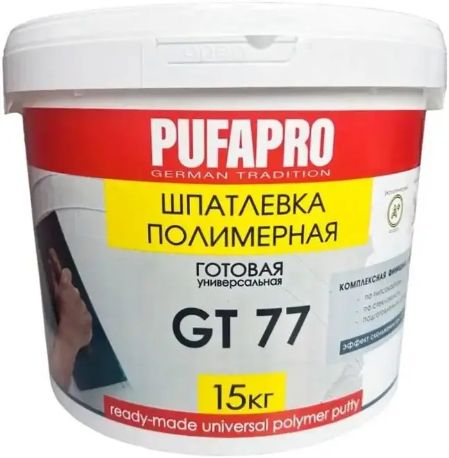 Пуфас Pufapro GT 77 шпатлевка полимерная (15 кг)