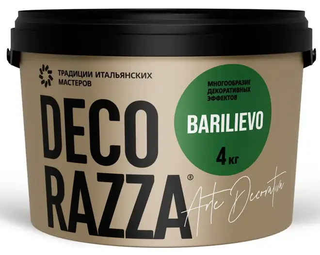 Decorazza Barilievo покрытие фактурное с многообразием декоративных эффектов (4 кг)