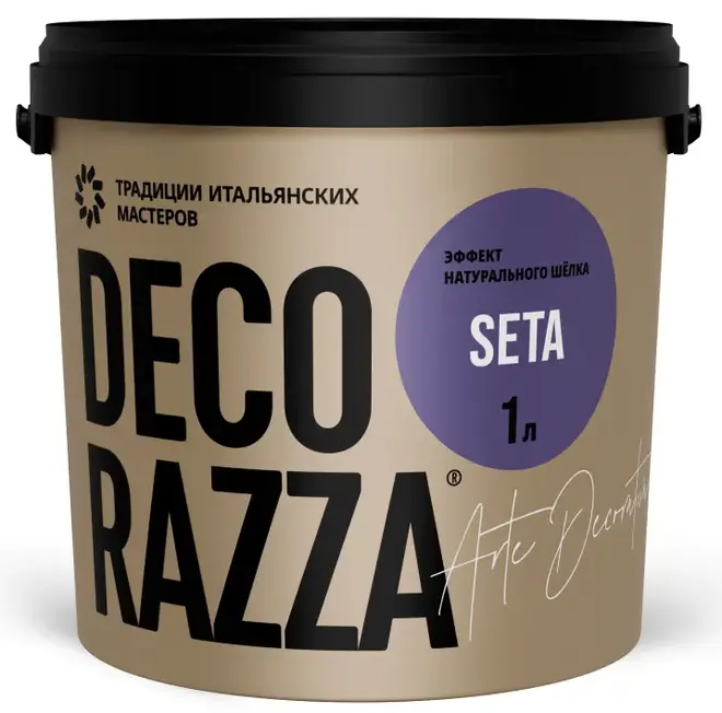 Decorazza Seta покрытие декоративное с эффектом натурального шёлка (1 л) серебро