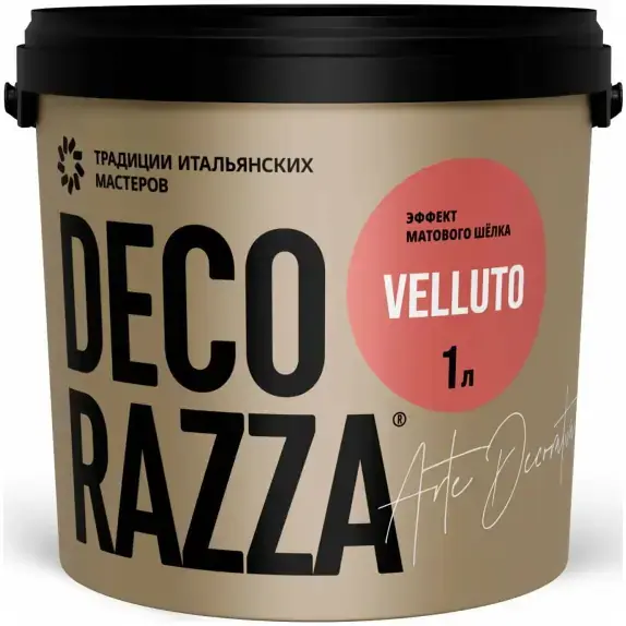 Decorazza Velluto покрытие декоративное с эффектом матового шелка (1 л)