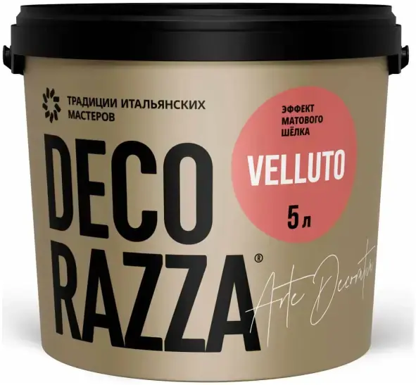 Decorazza Velluto покрытие декоративное с эффектом матового шелка (5 л)