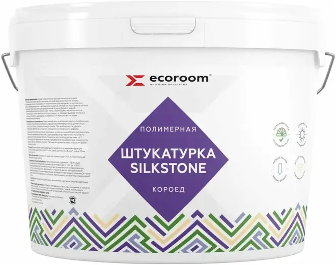 Ecoroom Silkstone Короед штукатурка декоративная полимерная (18 кг)