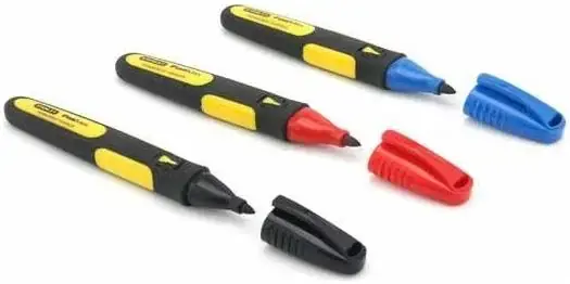 Stanley Fatmax набор маркеров строительных с заостренным наконечником (3 маркера в блистере красный, синий, черный) №0-47-322