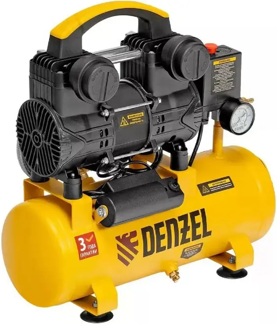 Denzel DLP-950/10 компрессор безмасляный малошумный (950 Вт) №226973