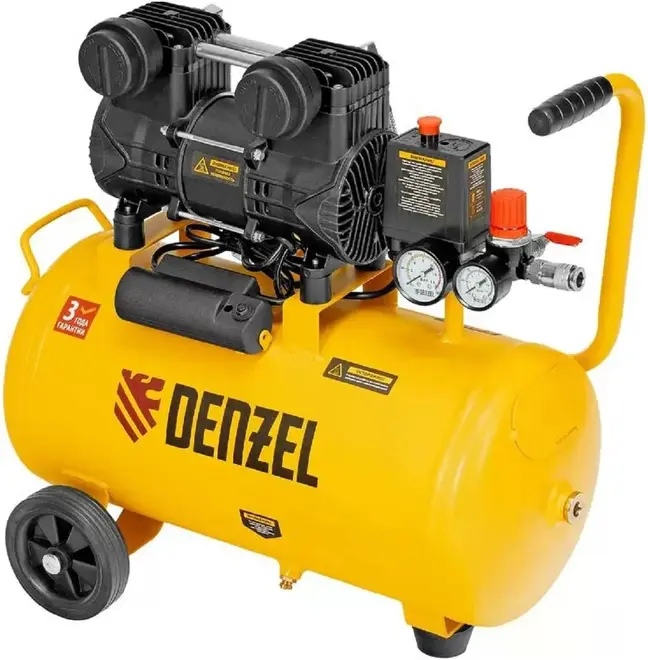 Denzel DLP-950/24 компрессор безмасляный малошумный (950 Вт) №226973