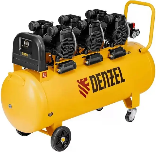 Denzel DLP-4500/150 компрессор безмасляный малошумный (4500 Вт (3х1500 Вт) №226973