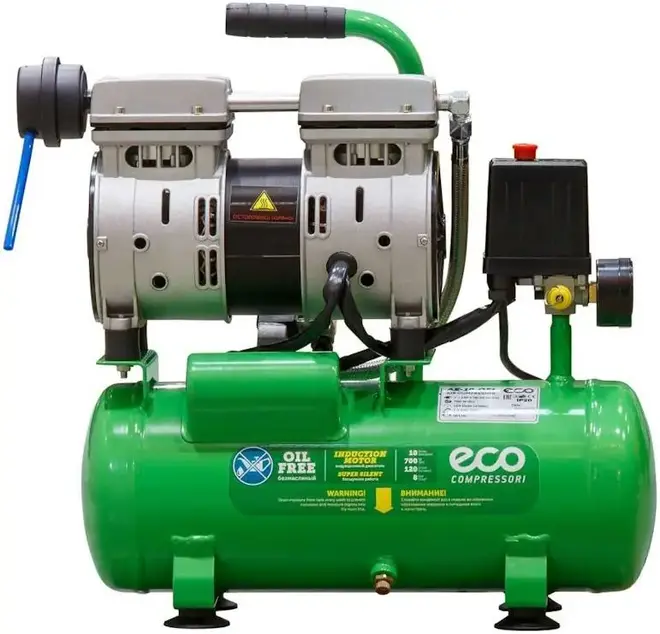 Eco AE-10-OF1 компрессор безмасляный (700 Вт бар8 атм) №265926