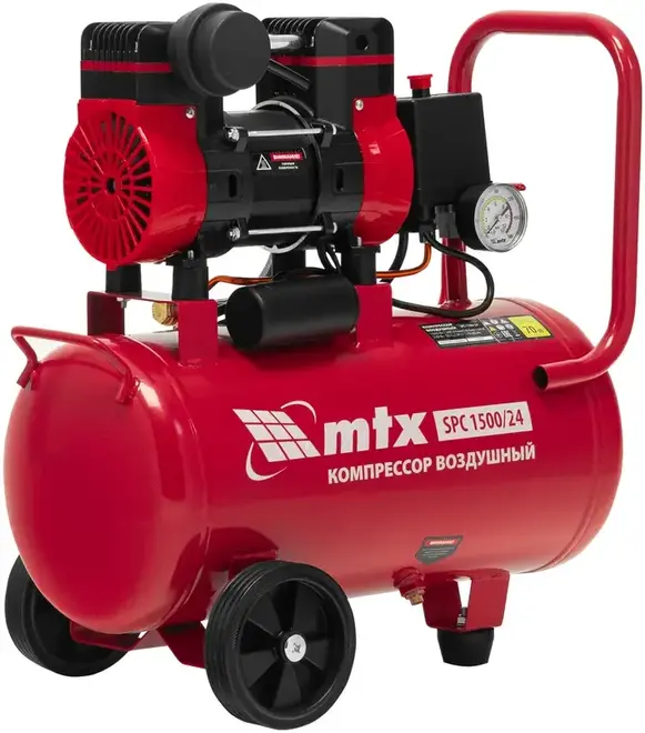 MTX SPC 1500/24 компрессор безмасляный малошумный (1500 Вт) №226973